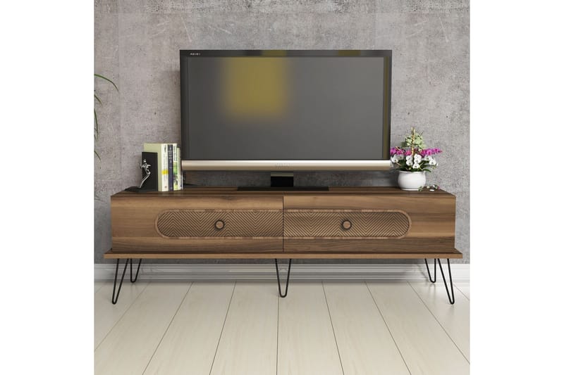 TV-benk Amtorp 145 cm - Brun - Møbler - TV- & Mediamøbler - TV benk & mediabenk