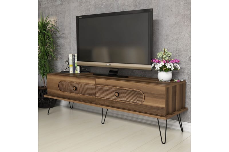 TV-benk Amtorp 145 cm - Brun - Møbler - TV- & Mediamøbler - TV benk & mediabenk