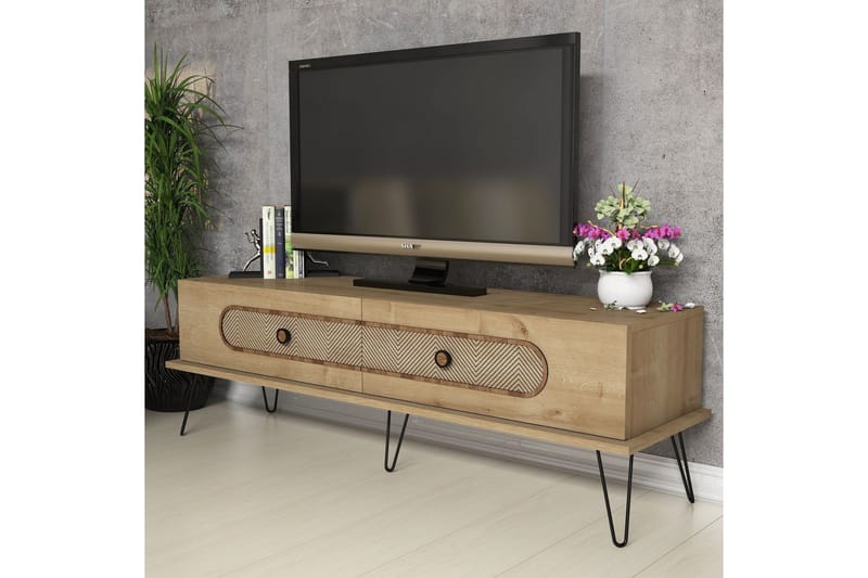 TV-benk Amtorp 145 cm - Lysebrun - Møbler - TV- & Mediamøbler - TV benk & mediabenk