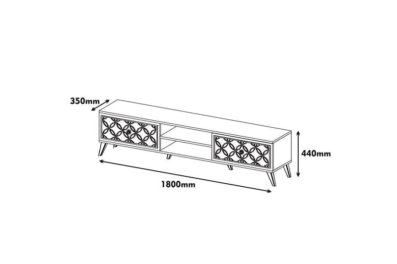 TV-benk Amtorp 180 cm - Brun - Møbler - TV- & Mediamøbler - TV benk & mediabenk