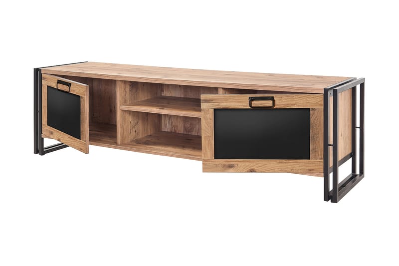 TV-benk Arcasa 180 cm - Natur/Svart - Møbler - TV- & Mediamøbler - TV benk & mediabenk