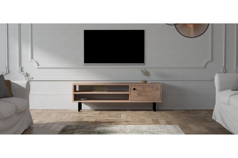 TV-benk Ashemark 120 cm - Natur - Møbler - TV- & Mediamøbler - TV benk & mediabenk