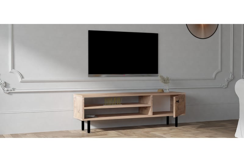 TV-benk Ashemark 120 cm - Natur - Møbler - TV- & Mediamøbler - TV benk & mediabenk