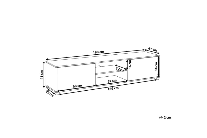 TV-Benk Azsa 180 cm - Tre|Natur - Møbler - TV- & Mediamøbler - TV benk & mediabenk