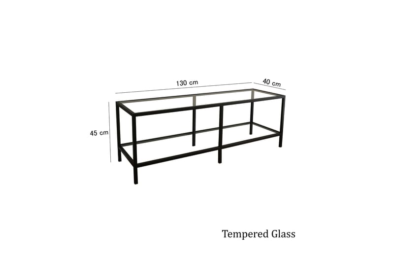 TV-benk Basico 130 cm - Svart - Møbler - TV- & Mediamøbler - TV benk & mediabenk