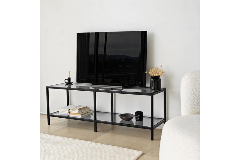 TV-benk Basico 130 cm - Svart - Møbler - TV- & Mediamøbler - TV benk & mediabenk