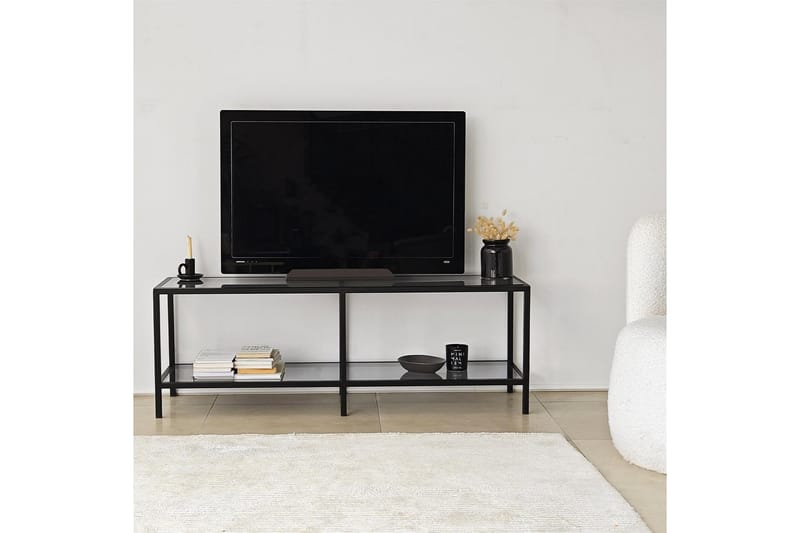 TV-benk Basico 130 cm - Svart - Møbler - TV- & Mediamøbler - TV benk & mediabenk