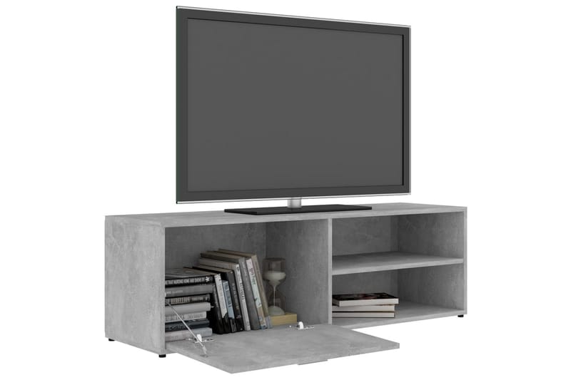 TV-benk betonggrå 120x34x37 cm sponplate - Grå - Møbler - TV- & Mediamøbler - TV benk & mediabenk