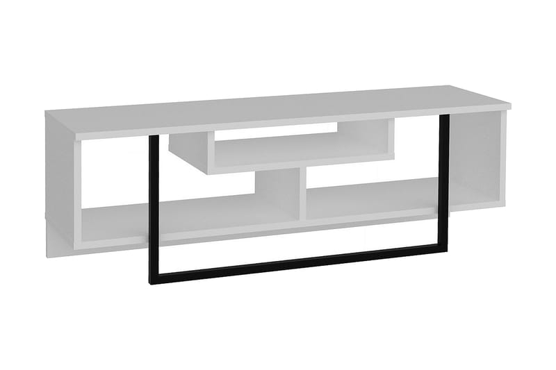 TV-Benk Cyrine 119 cm - Hvit|Svart - Møbler - TV- & Mediamøbler - TV benk & mediabenk