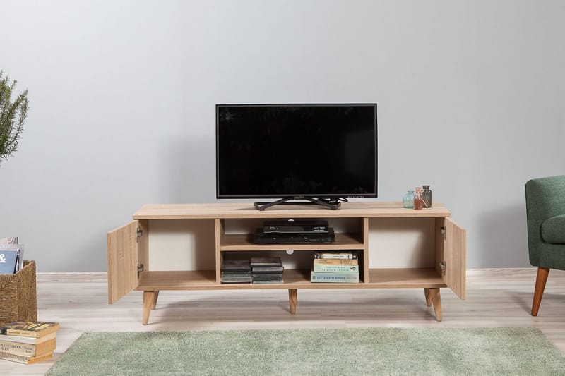 TV-benk Dirk 140 cm Panel - Brun - Møbler - TV- & Mediamøbler - TV benk & mediabenk