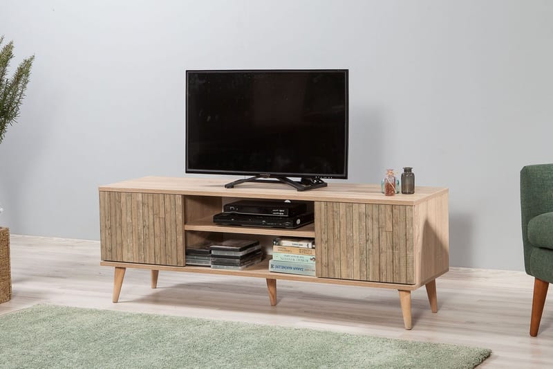 TV-benk Dirk 140 cm Panel - Brun - Møbler - TV- & Mediamøbler - TV benk & mediabenk