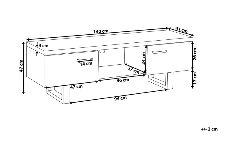 TV-Benk Fenlason 140 cm - Tre|Natur - Møbler - TV- & Mediamøbler - TV benk & mediabenk