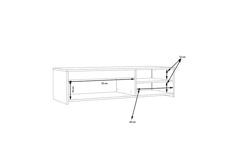 TV-benk Flannigan 120 cm - Hvit - Møbler - TV- & Mediamøbler - TV benk & mediabenk