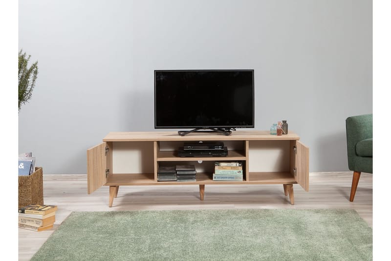 TV-Benk Gillberga 140 cm - Brun - Møbler - TV- & Mediamøbler - TV benk & mediabenk