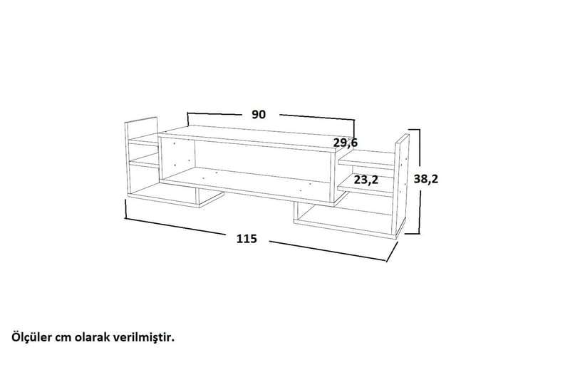 TV-benk Glansar 90 cm - Møbler - TV- & Mediamøbler - TV benk & mediabenk