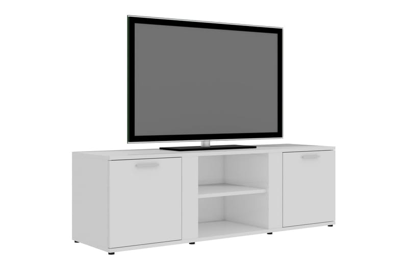 TV-benk høyglans hvit 120x34x37 cm sponplate - Hvit - Møbler - TV- & Mediamøbler - TV benk & mediabenk