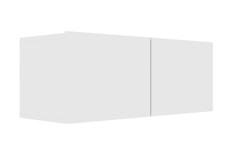 TV-benk høyglans hvit 80x30x30 cm sponplate - Møbler - TV- & Mediamøbler - TV benk & mediabenk