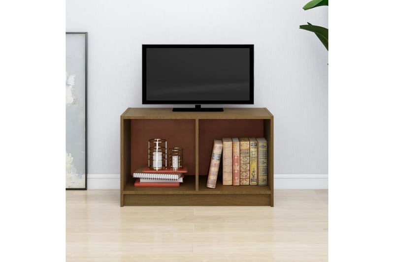 TV-benk honningbrun 70x33x42 cm heltre furu - Brun - Møbler - TV- & Mediamøbler - TV benk & mediabenk