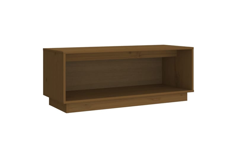 TV-benk honningbrun 90x35x35 cm heltre furu - Brun - Møbler - TV- & Mediamøbler - TV benk & mediabenk