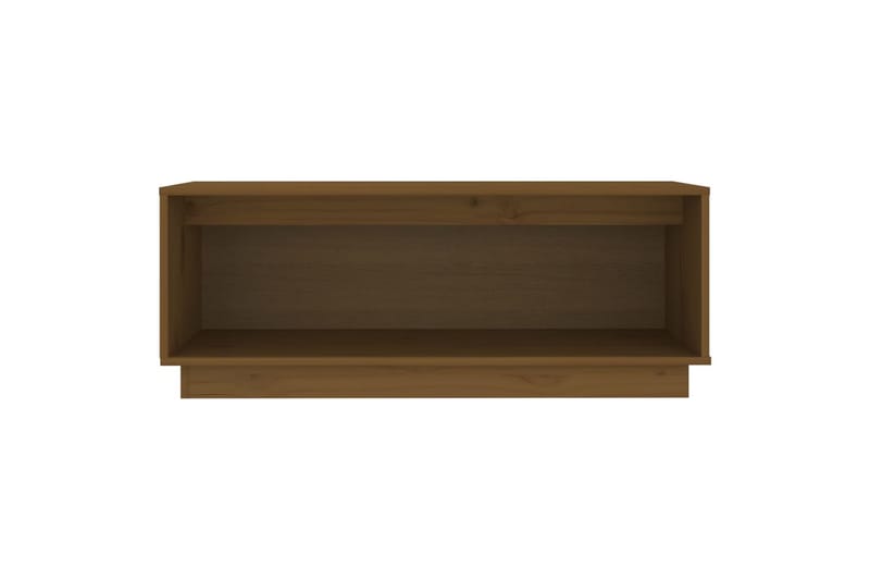 TV-benk honningbrun 90x35x35 cm heltre furu - Brun - Møbler - TV- & Mediamøbler - TV benk & mediabenk