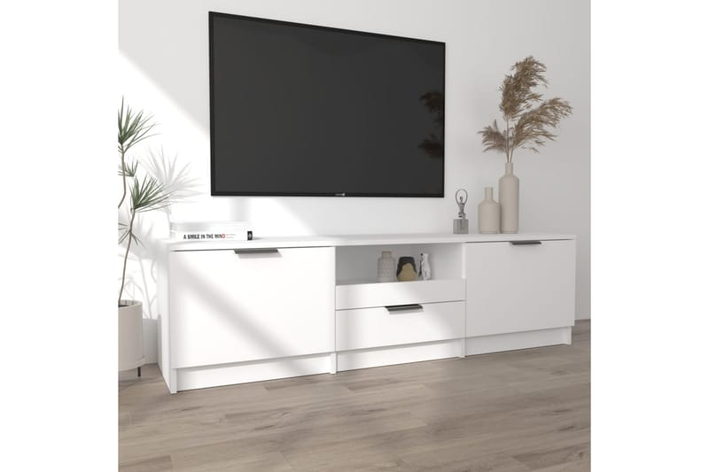 TV-benk hvit 140x35x40 cm konstruert tre - Hvit - Møbler - TV- & Mediamøbler - TV benk & mediabenk