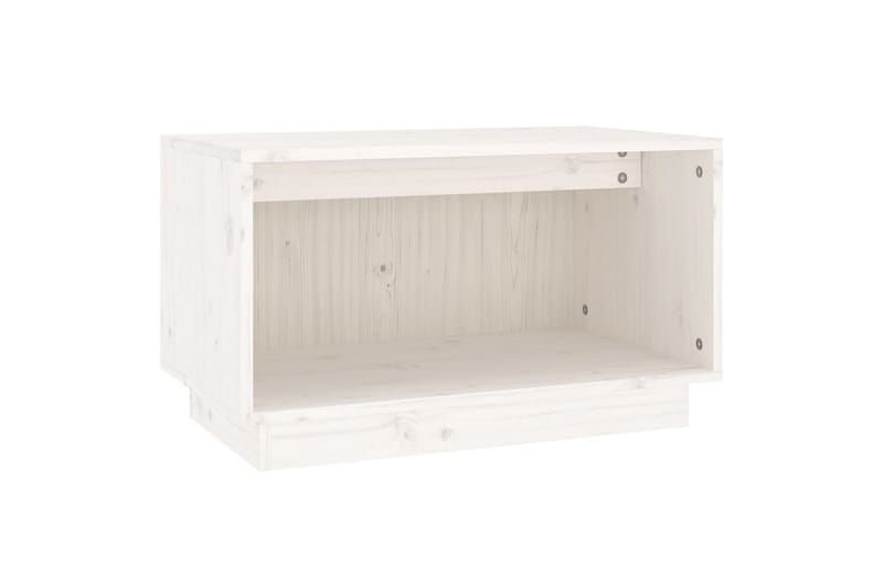 TV-benk hvit 60x35x35 cm heltre furu - Hvit - Møbler - TV- & Mediamøbler - TV benk & mediabenk