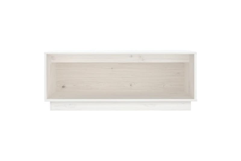 TV-benk hvit 90x35x35 cm heltre furu - Hvit - Møbler - TV- & Mediamøbler - TV benk & mediabenk