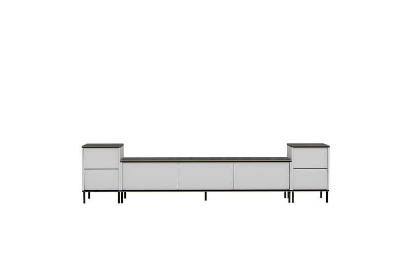 TV-benk Imaj 260 cm - Gull/Svart/Hvit - Møbler - TV- & Mediamøbler - TV benk & mediabenk