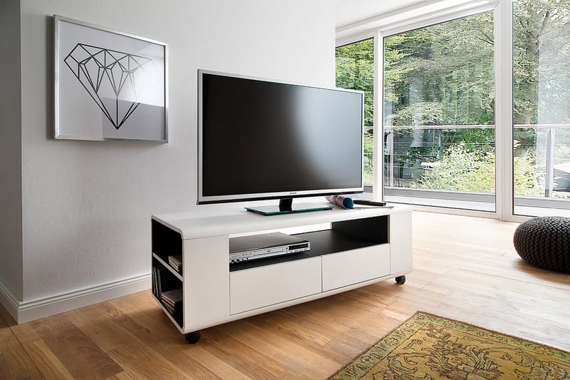 TV-benk Levilou 119 cm - Hvit - Møbler - TV- & Mediamøbler - TV benk & mediabenk