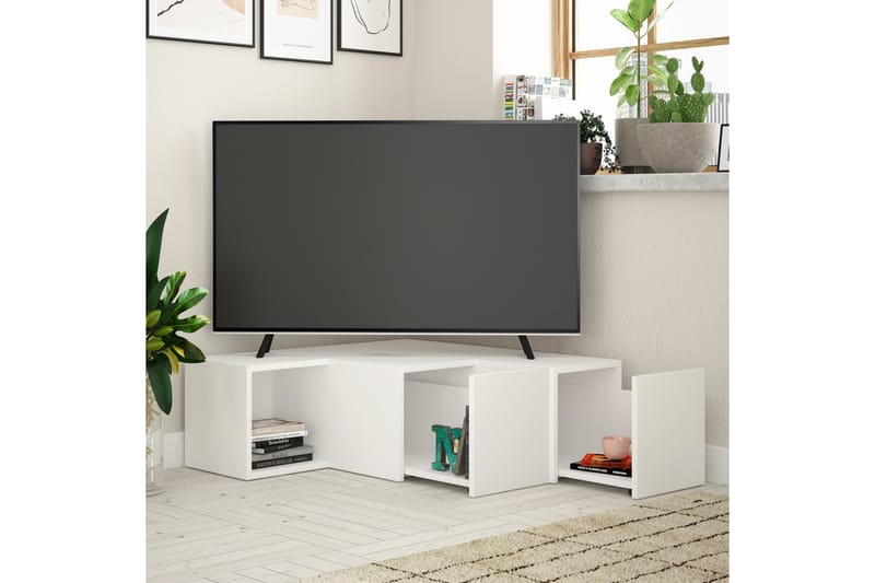 TV-Benk Lindome 92 cm - Hvit - Møbler - TV- & Mediamøbler - TV benk & mediabenk