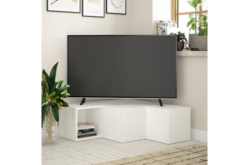 TV-Benk Lindome 92 cm - Hvit - Møbler - TV- & Mediamøbler - TV benk & mediabenk