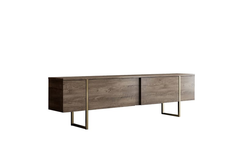 TV-benk Luxe 180x50 cm Brun/Gull - Møbler - TV- & Mediamøbler - TV benk & mediabenk