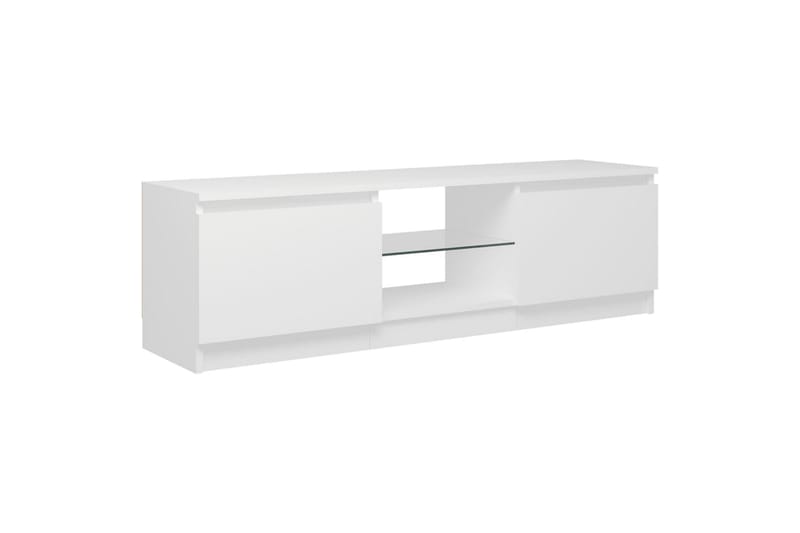 TV-benk med LED-lys hvit 120x30x35,5 cm - Hvit - Møbler - TV- & Mediamøbler - TV benk & mediabenk