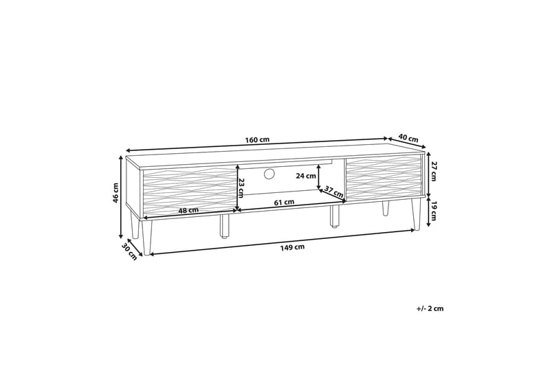 TV-Benk Mulch 160 cm - Tre|Natur - Møbler - TV- & Mediamøbler - TV benk & mediabenk