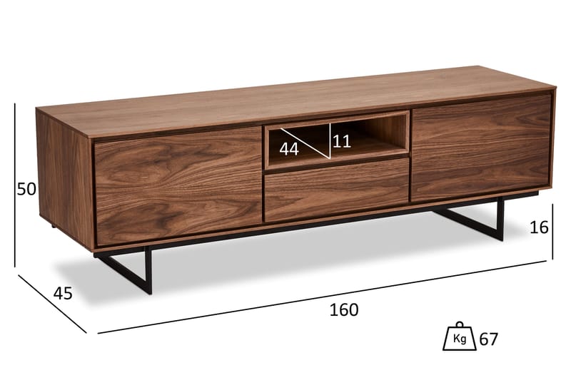 TV-Benk Oldington 160 cm - Møbler - TV- & Mediamøbler - TV benk & mediabenk