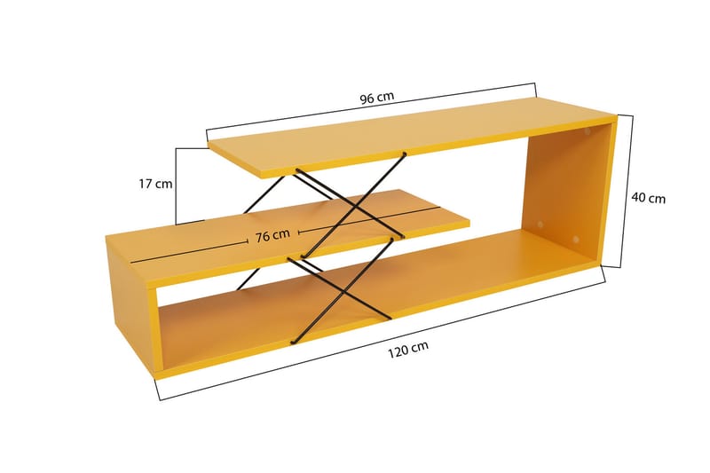 TV-benk Riyana 120 cm - Gul - Møbler - TV- & Mediamøbler - TV benk & mediabenk