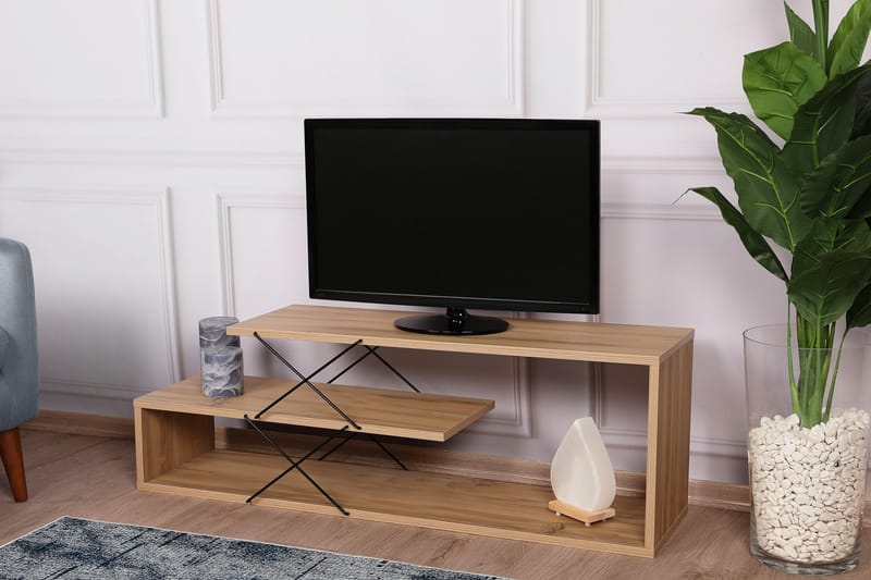 TV-benk Riyana 120 cm - Natur - Møbler - TV- & Mediamøbler - TV benk & mediabenk