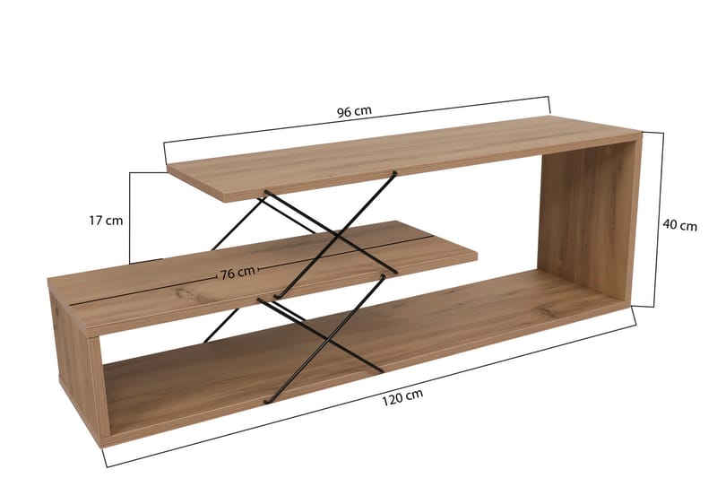 TV-benk Riyana 120 cm - Natur - Møbler - TV- & Mediamøbler - TV benk & mediabenk