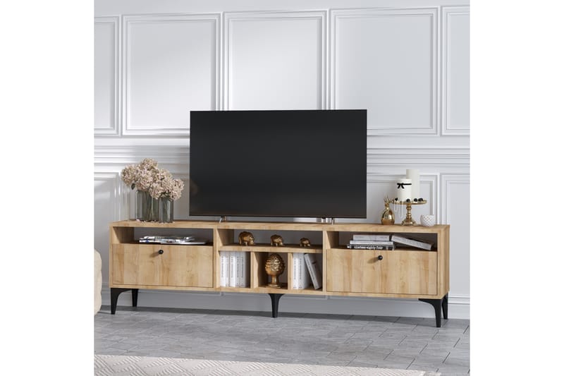 TV-benk Robbiate 180 cm - Natur - Møbler - TV- & Mediamøbler - TV benk & mediabenk