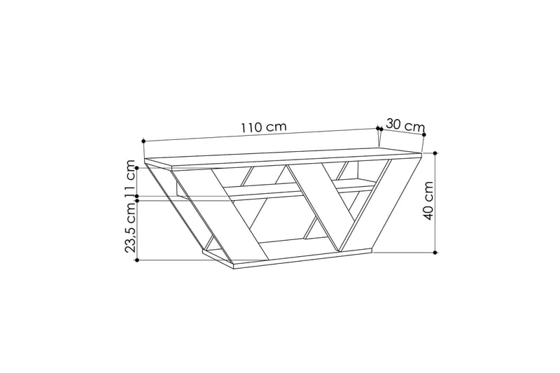 TV-benk Rodger 110 cm - Brun - Møbler - TV- & Mediamøbler - TV benk & mediabenk