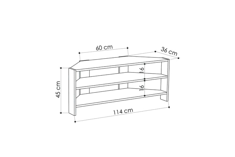 TV-benk Rodger 114 cm - Brun - Møbler - TV- & Mediamøbler - TV benk & mediabenk