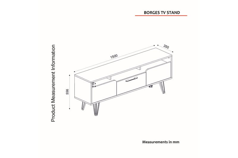 TV-benk Rusichi 150 cm - Møbler - TV- & Mediamøbler - TV benk & mediabenk