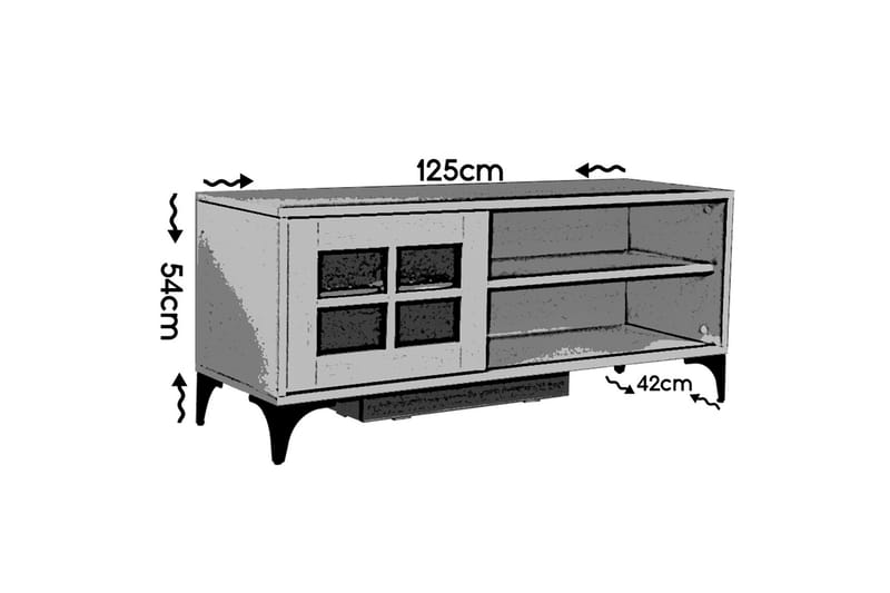 TV-benk Skoglund 125 cm - Møbler - TV- & Mediamøbler - TV benk & mediabenk