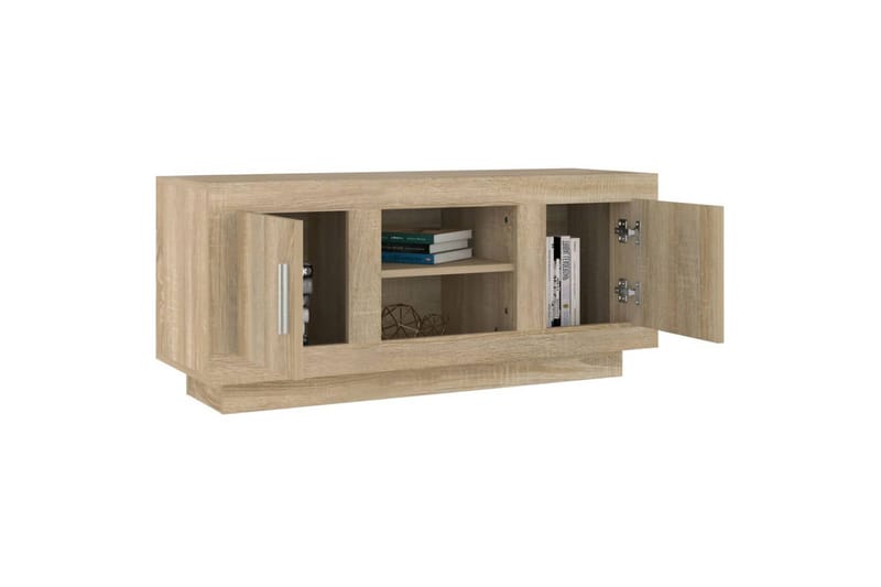 TV-benk sonoma eik 102x35x45 cm konstruert tre - Brun - Møbler - TV- & Mediamøbler - TV benk & mediabenk