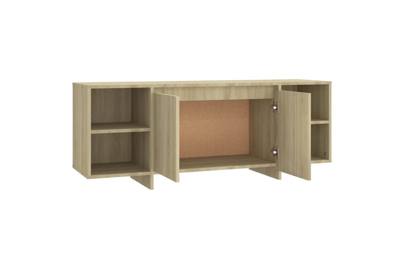 TV-benk sonoma eik 130x35x50 cm sponplate - Beige - Møbler - TV- & Mediamøbler - TV benk & mediabenk