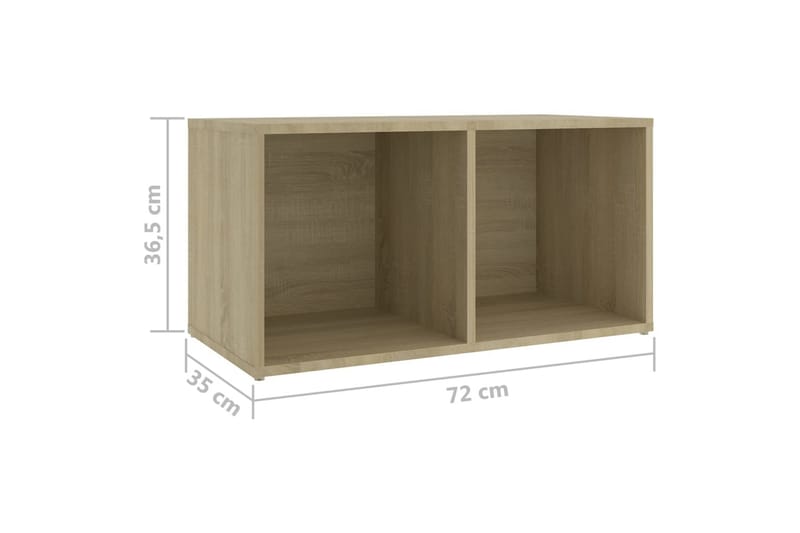 TV-benk sonoma eik 72x35x36,5 cm sponplate - Brun - Møbler - TV- & Mediamøbler - TV benk & mediabenk