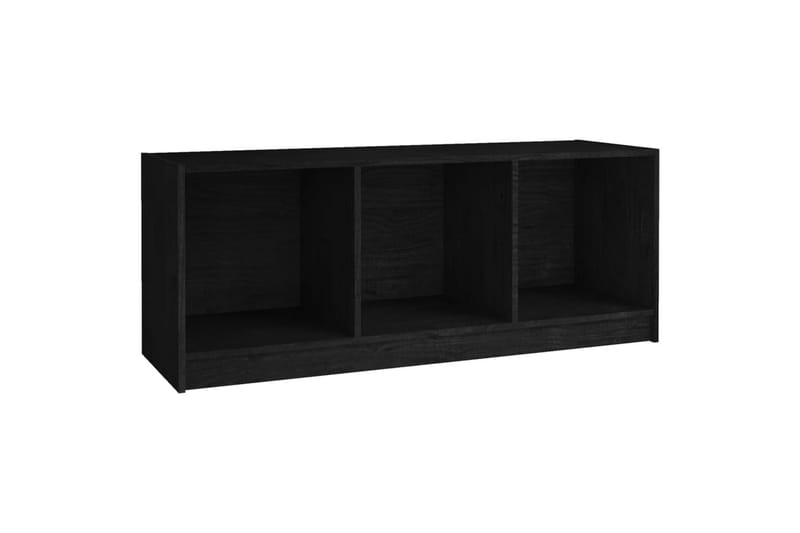 TV-benk svart 104x33x41 cm heltre furu - Svart - Møbler - TV- & Mediamøbler - TV benk & mediabenk