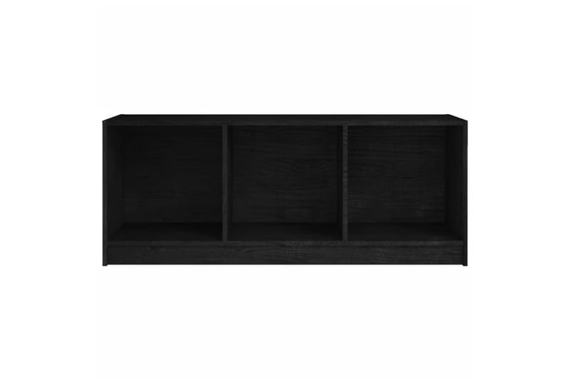 TV-benk svart 104x33x41 cm heltre furu - Svart - Møbler - TV- & Mediamøbler - TV benk & mediabenk