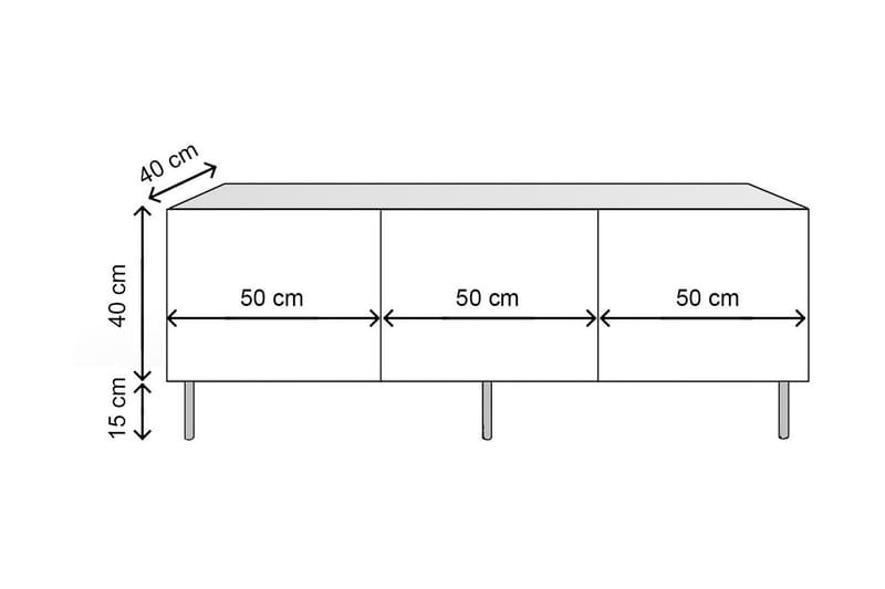 TV-benk Tabcoai 150 cm - Natur - Møbler - TV- & Mediamøbler - TV benk & mediabenk