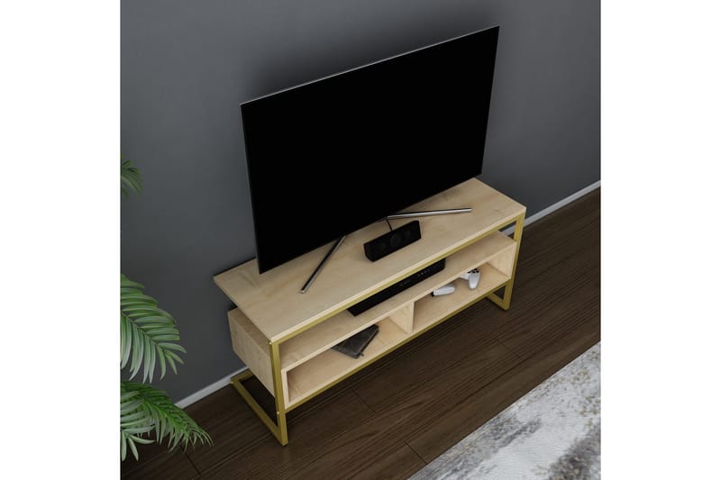 Tv-benk Urgby 110x49,9 cm - Gull - Møbler - TV- & Mediamøbler - TV benk & mediabenk